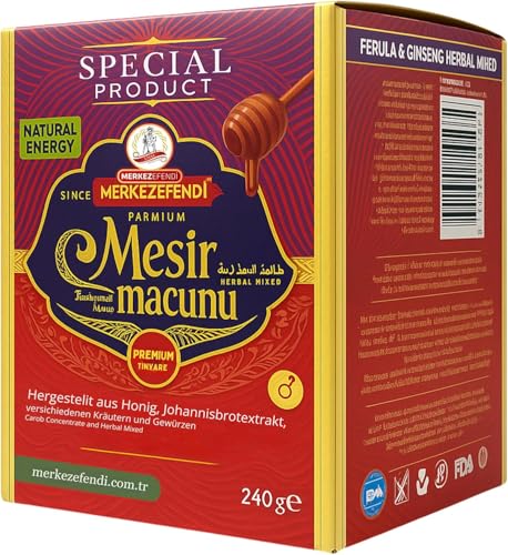 Macun Herbal Honey Limited Edition 240 g – mit echtem Red Ginseng, Ginkgo & Honig – Premium-Kräuterpaste für Energie, Ausdauer & männliche Kraft (1)