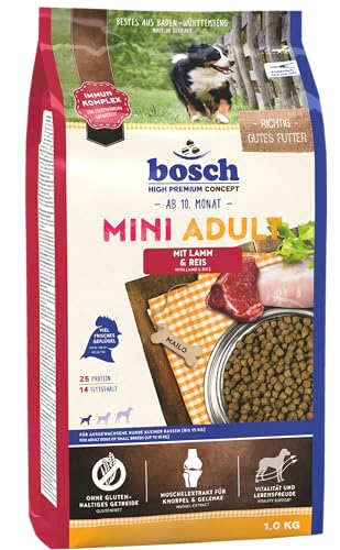 bosch HPC Mini Adult mit Lamm & Reis | Hundetrockenfutter für ausgewachsene Hunde kleiner Rassen (bis 15 kg) | 1 x 3 kg