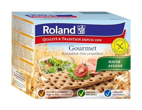 Roland Knäckebrot Hafer - glutenfrei, vegan, 10er Pack (10 x 230 g)