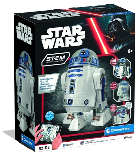 CLEMENTONI - Star Wars Roboter R2D2 zum Bauen ab 8 Jahren – Interaktives Droiden-Bauset mit abnehmbaren Teilen – Spielzeug zum Zusammenbauen für Fans – kreative Geschenkidee Star Wars