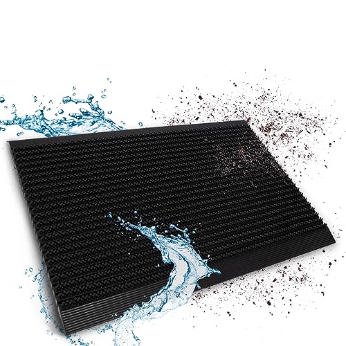 Floordirekt Gummi Fußmatte 60 x 90 cm - Schmutzfangmatte Fußabtreter für außen und innen - Fussmatte Schuhabstreifer Türmatte