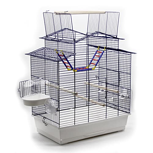 XXL Vogelkäfig Wellensittich Kanarien mit Freisitz & Zubebör