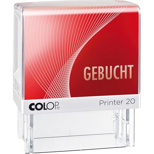 Colop 100672 Textstempel selbstfärbend: Gebucht, rot