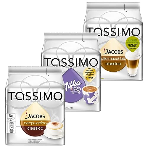 Tassimo Cream Collection, 3 Sorten, Kaffee, Kakao, Milchkaffee, Kapseln, 24 T-Discs