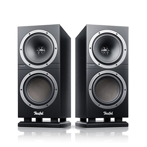 Teufel Theater 500S HiFi Stereo-Regallautsprecher - 2-Wege-Technik, Premium Sound, Bassreflex, gleichen Klang an jeder Hörposition, detaillierte Räumlichkeit und Durchzeichnung - Schwarz