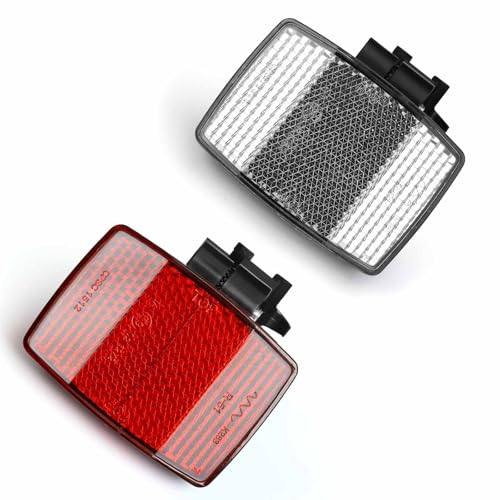 Tavaler Speichenreflektoren Fahrrad StVZO zugelassen Reflektoren Fahrrad Kinder, Fahrrad Reflektoren Set Vorne Hinten für Rennrad, MTB, E-Bike (Reflektoren, 2)