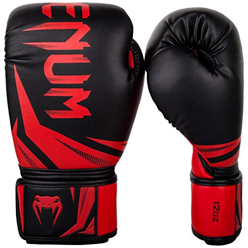 Venum, Challenger 3.0 Boxhandschuhe, Unisex Erwachsene, 14 Oz, Schwarz/Rot