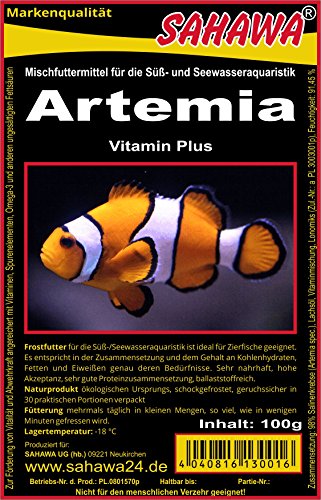 Fischfutter Frostfutter 100g Blister viele Sorten freie Auswahl für alle Zierfische und Marine Fische (MW) (Artemia 100g Blister (MW))