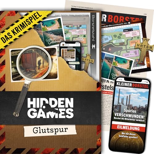 Hidden Games - Glutspur - Deutsch - Realistisches Krimispiel, spannendes Detektivspiel, Escape Room Spiel