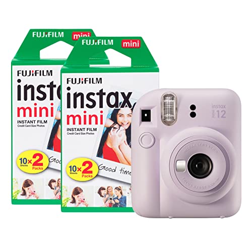 Fujifilm Instax Mini 12 Sofortbildkamera mit 40 Aufnahmen, Lilac Purple