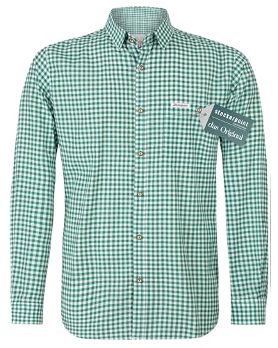Stockerpoint Campos3 Herren Trachtenhemd, Dunkelgrün, L