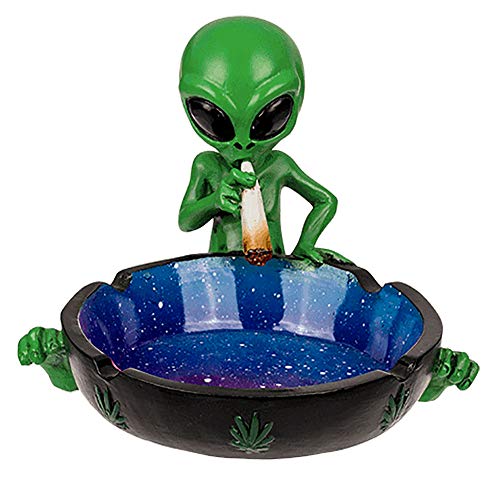 MIK funshopping Genialer Aschenbecher Alien, Space Ascher macht jedes Raucherlebnis zu einem intergalaktischen Abenteuer! Verwandelt jeden Raum in dein persönliches Universum! (Alien mit Joint №1)