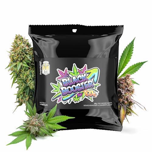 Hoch & Highlig Black Booster CO2-Beutel für Pflanzen – Natürliche CO2-Quelle für Indoor-Grow, Zimmerpflanzen & Gewächshaus - Dicke Buds und fettere Blüten