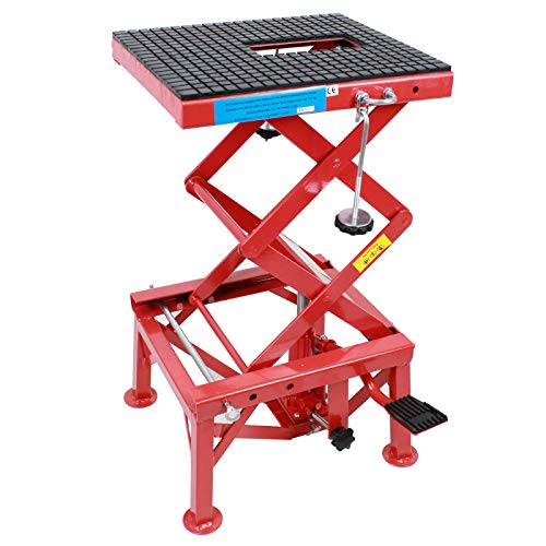 TrutzHolm® Motorradheber Motorradhebebühne Arbeitsbühne 135 kg Motorrad Hebebühne 340-870 mm Montageständer Montagebock Motorradlift Enduro MX Hebebühne