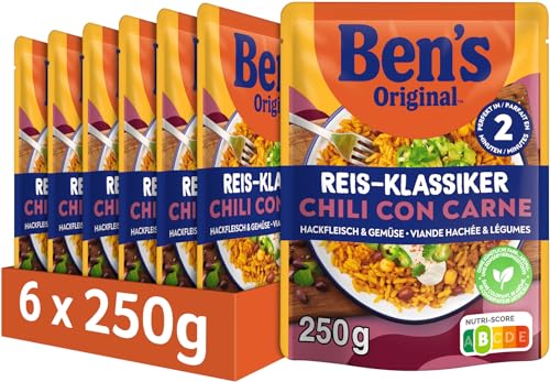 BEN'S ORIGINAL™ Fertiggericht Chili con Carne mit Hackfleisch & Gemüse 6 x 250g