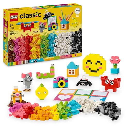 LEGO Classic Kreative Spaßbox, Bunte Bausteine für fantasievolle Rollenspiele, Bauset für Anfänger, Spielzeug für Mädchen und Jungen ab 5 Jahren, Modelle zum Umbauen 11042