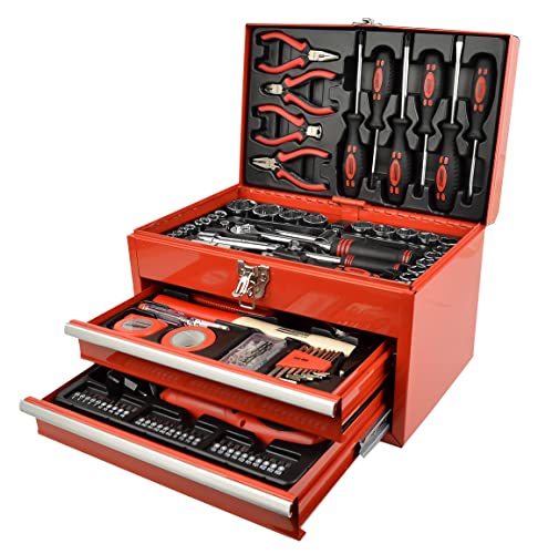 Brüder Mannesmann Werkzeug Mannesmann M29066 Bestückte Werkzeugbox, 155-tlg