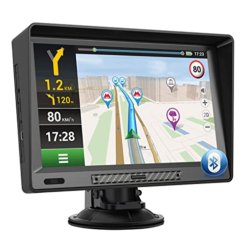 AWESAFE Bluetooth Navigationsgeräte mit 9 Zoll Touchscreen, GPS Navigation für LKW PKW KFZ, 2023 Europa Karten