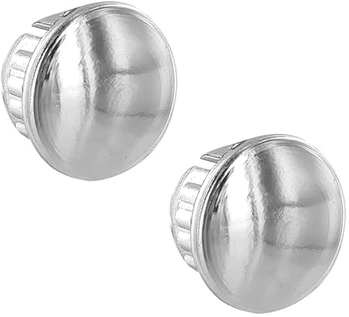 cyclingcolors 2x fahrrad lenkerstopfen chrom silber kunststoff endkappen rennrad vintage