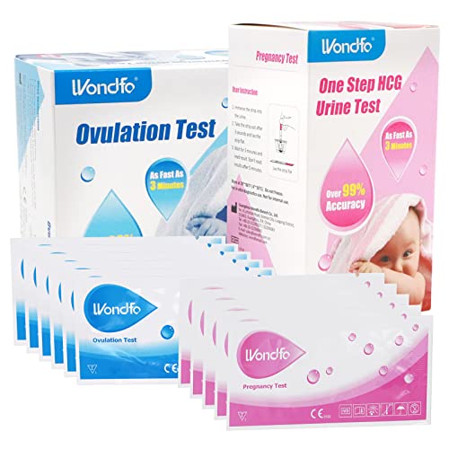 Wondfo Ovulationstest x 50 Schwangerschaftstest x 20 Ultra Frühtest Empfindlichkeit von 10 mIU/ml Schwangerschaft Teststreifen Schnellerkennung OPK