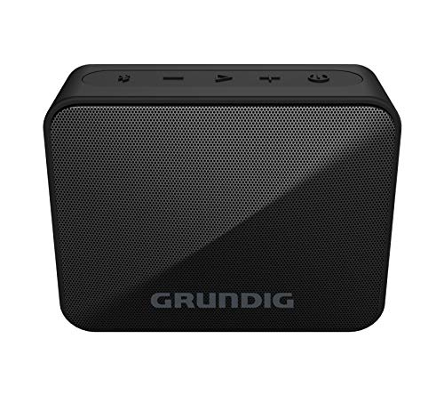 GRUNDIG Solo+ Black - Bluetooth Lautsprecher, Soundbox, 3.5 W RMS Leistung, 30 Meter Reichweite, mehr als 20 Stdn. Spielzeit, Bluetooth 5.3, Spritzwassergeschütztes Gehäuse (IPX5), Schwarz