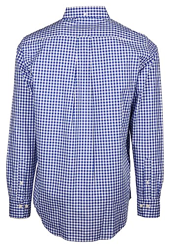 GANT Herren Reg Poplin Gingham Shirt Klassisches Hemd, College Blue, XL EU