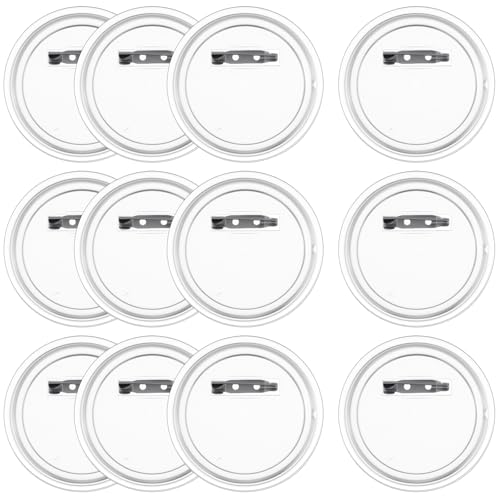Guduling 12 Stück Anstecker Selbst Gestalten,Buttons zum Selbstgestalten,Buttons Selber Machen,Transparente DIY Ansteckbuttons für Kinder Foto Kleidung Bild Party Namensschilder