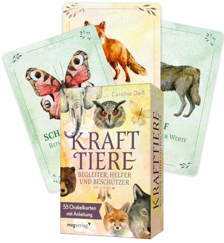 Krafttiere – Begleiter, Helfer und Beschützer: 55 Orakelkarten mit Anleitung. Ein spiritueller Begleiter für den Alltag