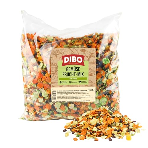 Gemüse-Frucht-Mix, 1kg-Beutel, Futterergänzung als gesunde, natürliche Ernährung für Hunde von DIBO, Hundefutter, Barf, B.A.R.F.