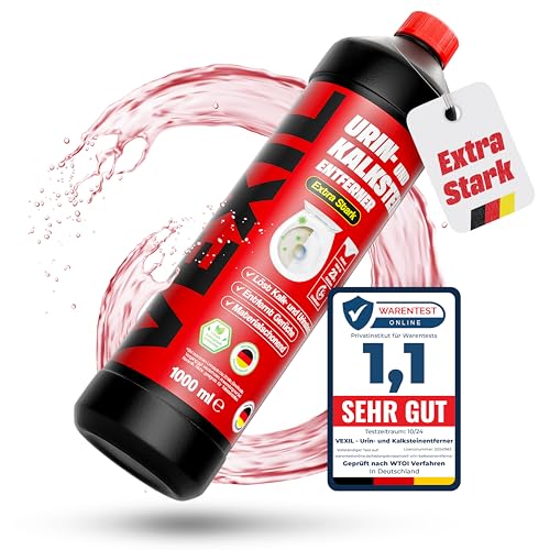 VEXIL® Urinsteinentferner EXTRA STARK - 1000 ml - entfernt mühelos hartnäckigen Urin- & Kalkstein - Profi WC-Reiniger - biologisch abbaubar - Urinsteinlöser Made in Germany