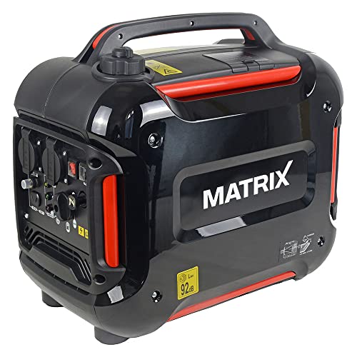 Matrix Notstromaggregat Benzin leise 2000 Watt Digitaler Generator Inverter Stromerzeuger Stromaggregat tragbar Stromgenerator silent | PG 2000i-2 | 4-takt | 2x230V | leise 59 dB(A)