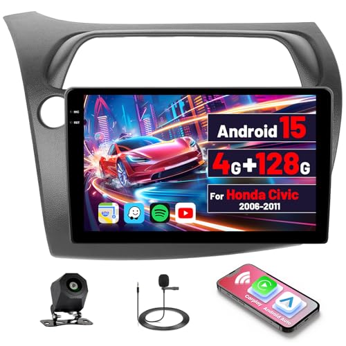[4G+128G] Inefala Android 15 Autoradio für Toyota mit Wireless Carplay Android, 9 Zoll Touchscreen Radio mit Navi GPS WiFi RDS/FM Bluetooth EQ SWC Rückfahrkamera Mic