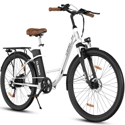 ELEKGO EG31 E Bike Damen 28 Zoll Pedelec 165-190 cm Elektrofahrrad 7 Gang Damenfahrrad 432 Wh E Fahrrad，LCD-Display