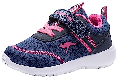 KangaROOS Mädchen Ky-chummy Ev Sneaker, Dark Navy Fandango Pink 4294, 27 EU