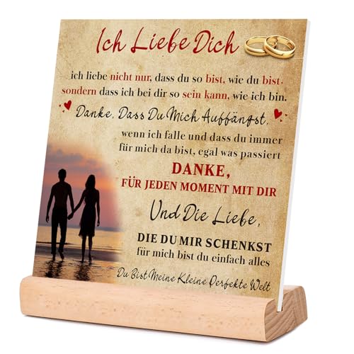 OEAGO Valentinstag Paare Geschenk für Sie ihn,Jahrestag Geschenk für Männer Frauen,Acryl Dekorative Geschenke für Ihn Sie,Geschenke für Frauen Männer an Geburtstag Verlobung Hochzeitstag