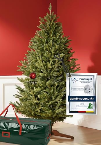 4smile Weihnachtsbaum künstlich 1 Stück Grün, 181 cm - Premium Tannenbaum künstlich mit 70% PE Voll & dicht mit 850 Spitzen für Ultra-Reale Optik, inkl. Ständer & Zubehör, einfach aufzubauen