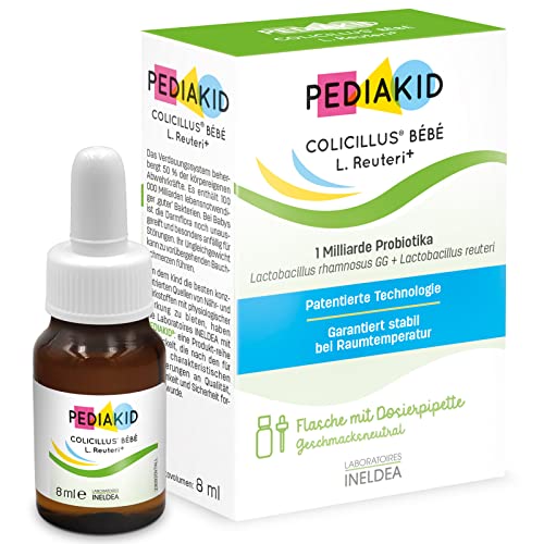 PEDIAKID - Colicillus® Bébé - Ölige Suspension auf Basis von Lactobacillus Rhamnosus GG - Garantierter Gehalt 1 Milliarde pro Einnahme - Reduziert Bauchkrämpfe - Neutraler Geschmack -Tropfflasche