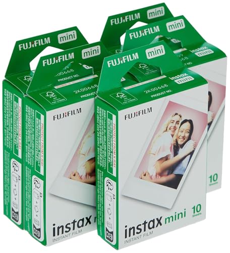 Fuji 96090 Instax Mini Sofortbildfilm, 10 Blatt, 5 Stück, Weiß
