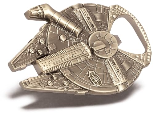 Han Solo's Millennium Falke Flaschenöffner - Raumschiff-Optik, Edelstahl, 60 x 48 mm, lustiges Geschenk für Jedi Science Fiction Fans