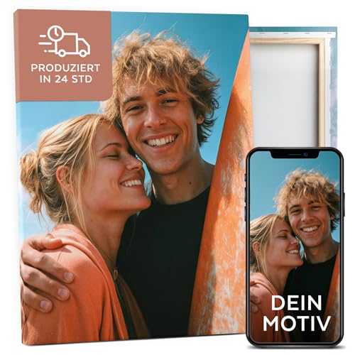 PRINTHOUSE Dein Foto auf Leinwand 30x20 cm (weitere Größen verfügbar) - Upload dein Bild auf Leinwand personalisiert Foto Geschenk - Fotoleinwand eigenes Bild - Leinwandbild selbst gestalten