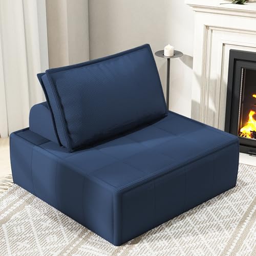 PurrJoys Loungesessel Moderne, Sofa, 1-Sitzer-Sofa aus Stoff mit Verstellbarer Rückenlehne, Einzelsofa, Relaxsessel, Lounge&Cocktailsessel, Sofa Couch für Wohnzimmer, Schlafzimmer, Gästezimmer