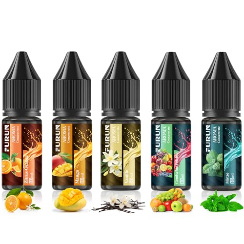 Aromakonzentrat 5x10ml Hochdosiertes Lebensmittelaroma, einfaches mischen, zum Kochen zum Backen, in Lebensmitteln & Getränken