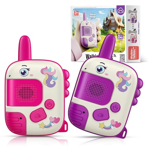 Wootoyz Einhorn Geschenk für Mädchen, Walkie Talkie Kinder Geschenke Mädchen 3 4 5 6 7 8 Jahre Spielzeug ab 3-8 Jahre Mädchen Einhorn Spiel Walki Talki Spiele 3-8 Jahre Mädchen