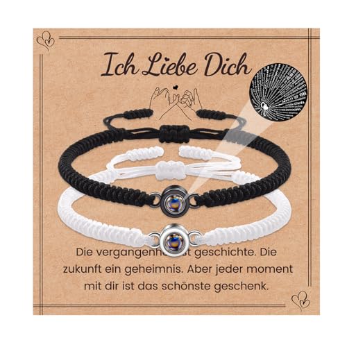 MANVEN Partner Geschenke Partnerarmbänder Paar Geschenke Pärchen Armband Paare Valentinstag Jahrestag Weihnachtstag Hochzeitstag für Ihn Sie Mann Frau Freunde Freundinnen Ehefrauen Ehemänner