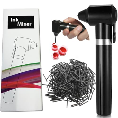 MTSM Tattoo Farbe Mixer, Tattoo Farben Mixer, Tattoo Farbe Mixer, Tattoo Farbe Mixer, Tattoo Farbe Mixer, Permanent Makeup Tool mit 100 Mixer Sticks (Schwarz)