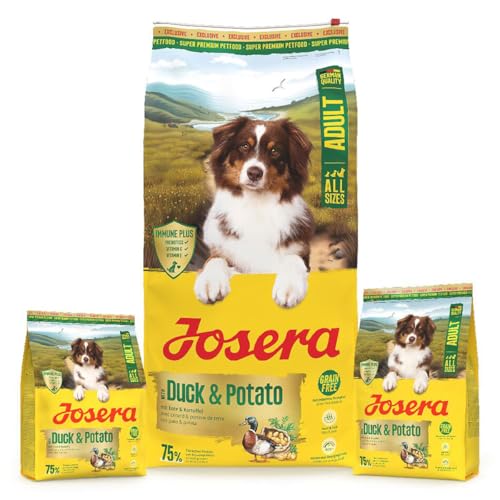 Josera - 2 x 12,5kg Josera A/S Adult Duck & Potato - Getreidefreies Trockenfutter für ausgewachsene Hunde - Mit Entenprotein - Ohne Soja, Zucker, Milchprodukte - Frei von künstlichen Zusätzen