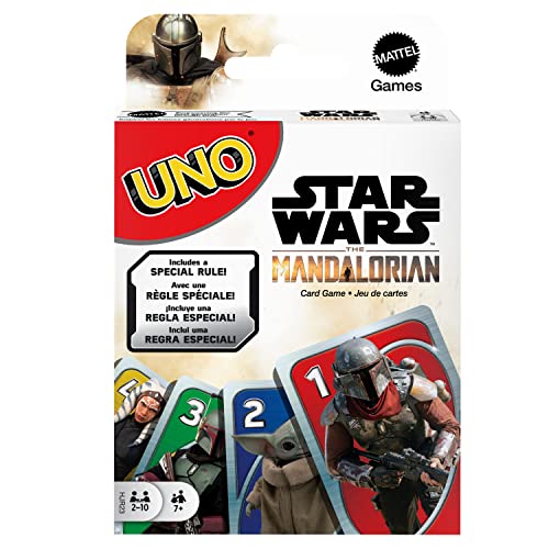 Mattel Games HJR23 - UNO Star Wars The Mandalorian Edition, Kartenspiel, Geschenk für Fans, Erwachsene oder Familien Spielabend, deutsche Version, ab 7 Jahren