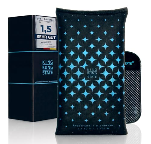 King Kong State Luftentfeuchter für Autos - Entfeuchter-Kissen 1 kg für beschlagene Autoscheiben - mit wiederverwendbarer Antibeschlag-Füllung und Anti-Rutsch-Pad, Dunkelgrau, Standard