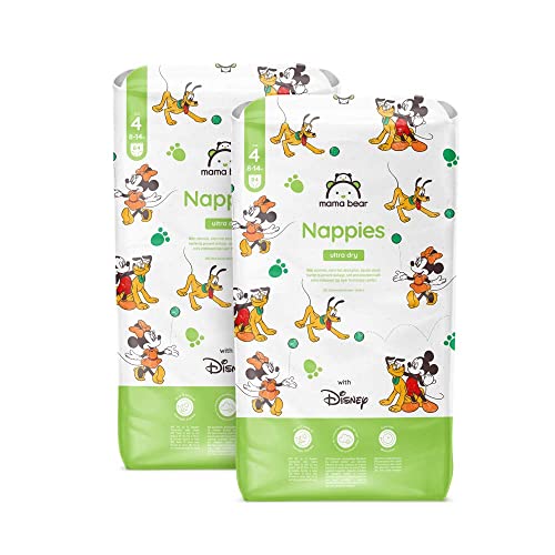 Amazon-Marke: Mama Bear Disney Ultra Dry Windeln Größe 4 (8-14 kg) - MONATSBOX, Weiß, 168 Stück (2 Packungen mit 84)