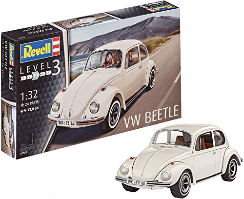 Revell Modellbausatz Auto 1:32 - Volkswagen VW Käfer 1968 (VW Beetle) im Maßstab 1:32, Level 3, originalgetreue Nachbildung mit vielen Details, 07681, Keine